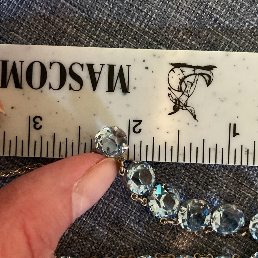 Vintage Sterling Silver Blue Stone Necklace - Picture 15 of 15